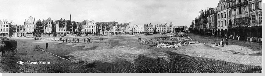 City of Arras, France after Battle